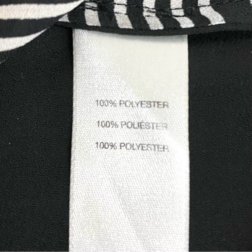 Chico’s Black & White Striped Tank Top Blouse Lightweight Sheer L - Picture 9 of 11